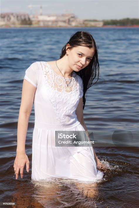 wet white dress